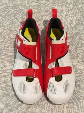 Bontrager Woomera Carbon Triathlon Cycling Shoes - Red/White - 9
